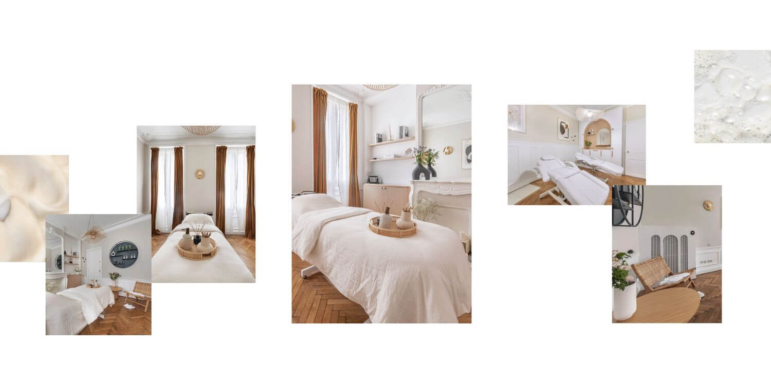 Institut beauté K-Beauty Paris 17ᵉ – Stéphanie Langlois Vue d’ensemble de l’institut Stéphanie Langlois à Paris 17ème, atmosphère intimiste et haut de gamme.
